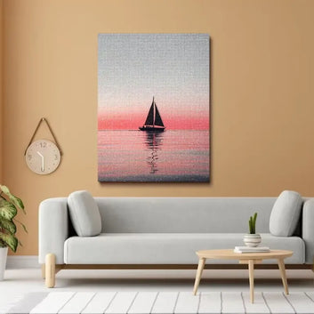 Serene sailboat silhouette