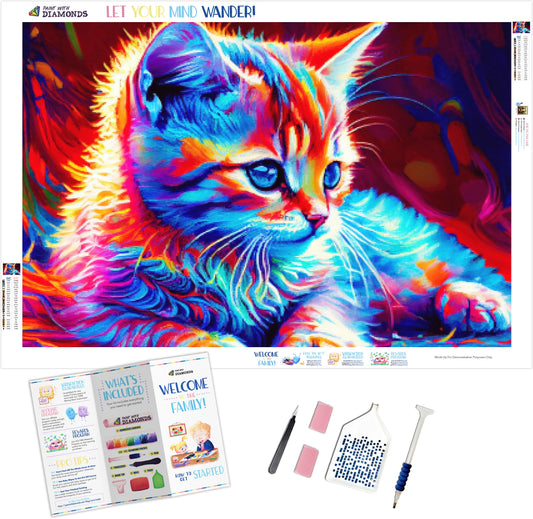 Vibrant Rainbow Kitty