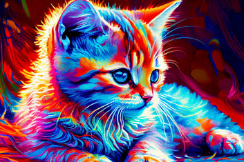 Vibrant Rainbow Kitty