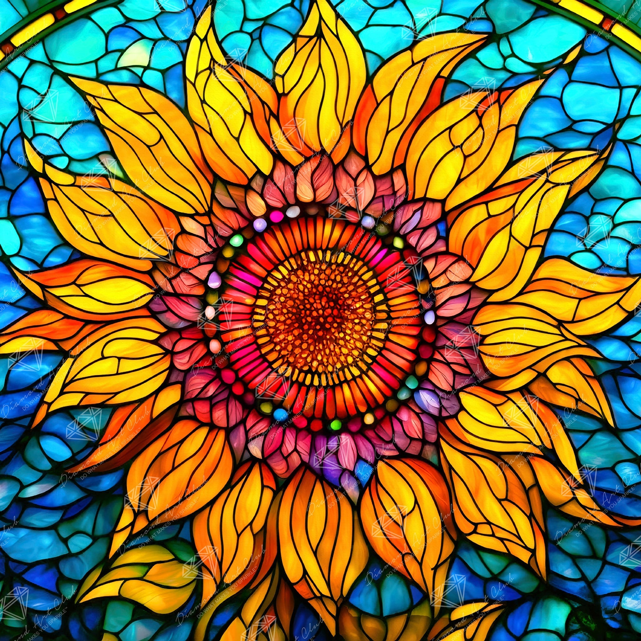 Stained Glass Sunflower